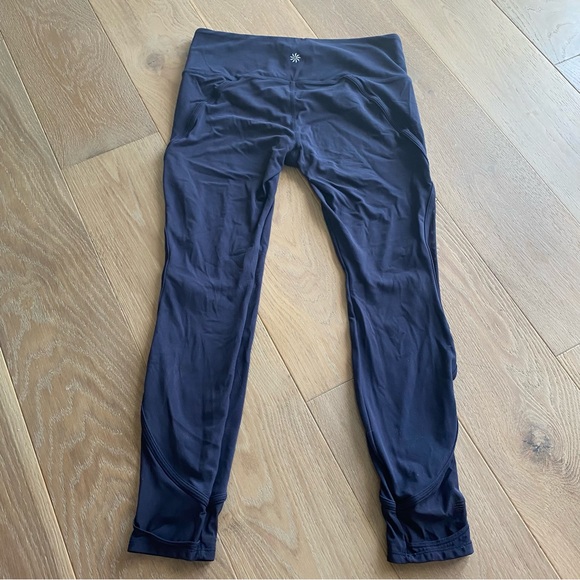 Athleta Navy Mesh Ankle Leggings - Picture 9 of 10